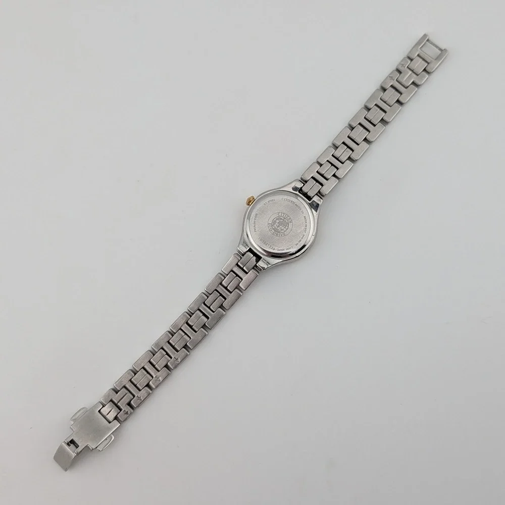 Citizen Stiletto Eco-Drive Diamond Bezel MOP Two-Tone Watch B023-S076382 23mm